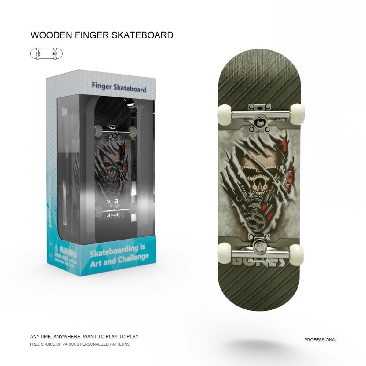SKULL 07 (5-STOREY MAPLE BELT BEARINGS)-H77